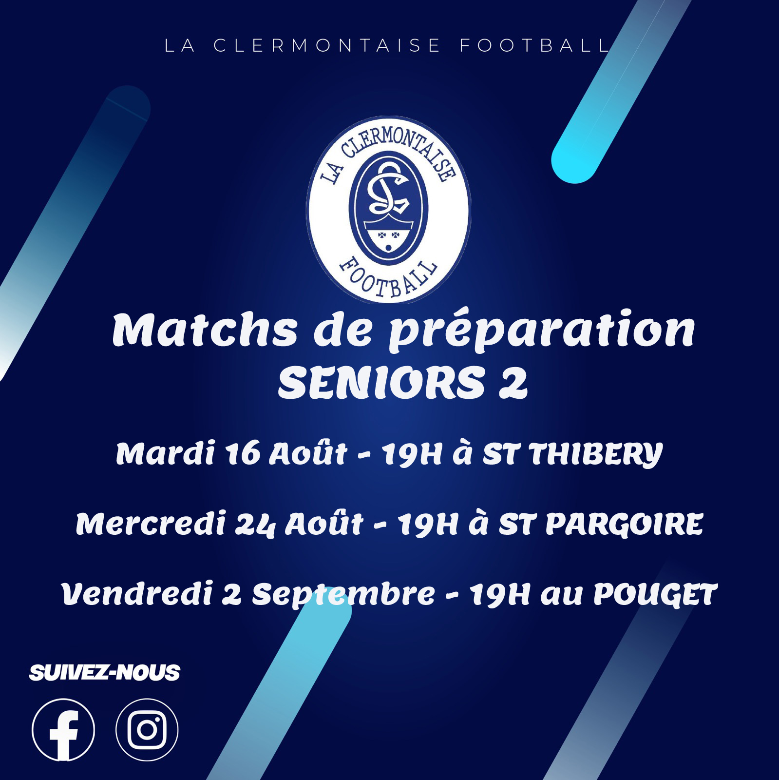 Actualité - Matchs De Préparation SENIORS 2 - Club Football LA ...